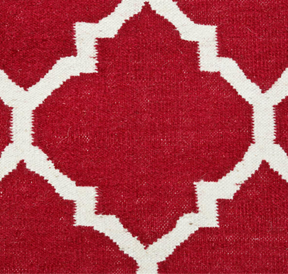 asterlane woolen dhurrie carpet pdwl-131 medium magenta
